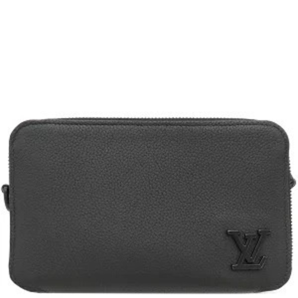Louis Vuitton Alpha Wearable Wallet Bag Grained Calf Noir black Matte LV